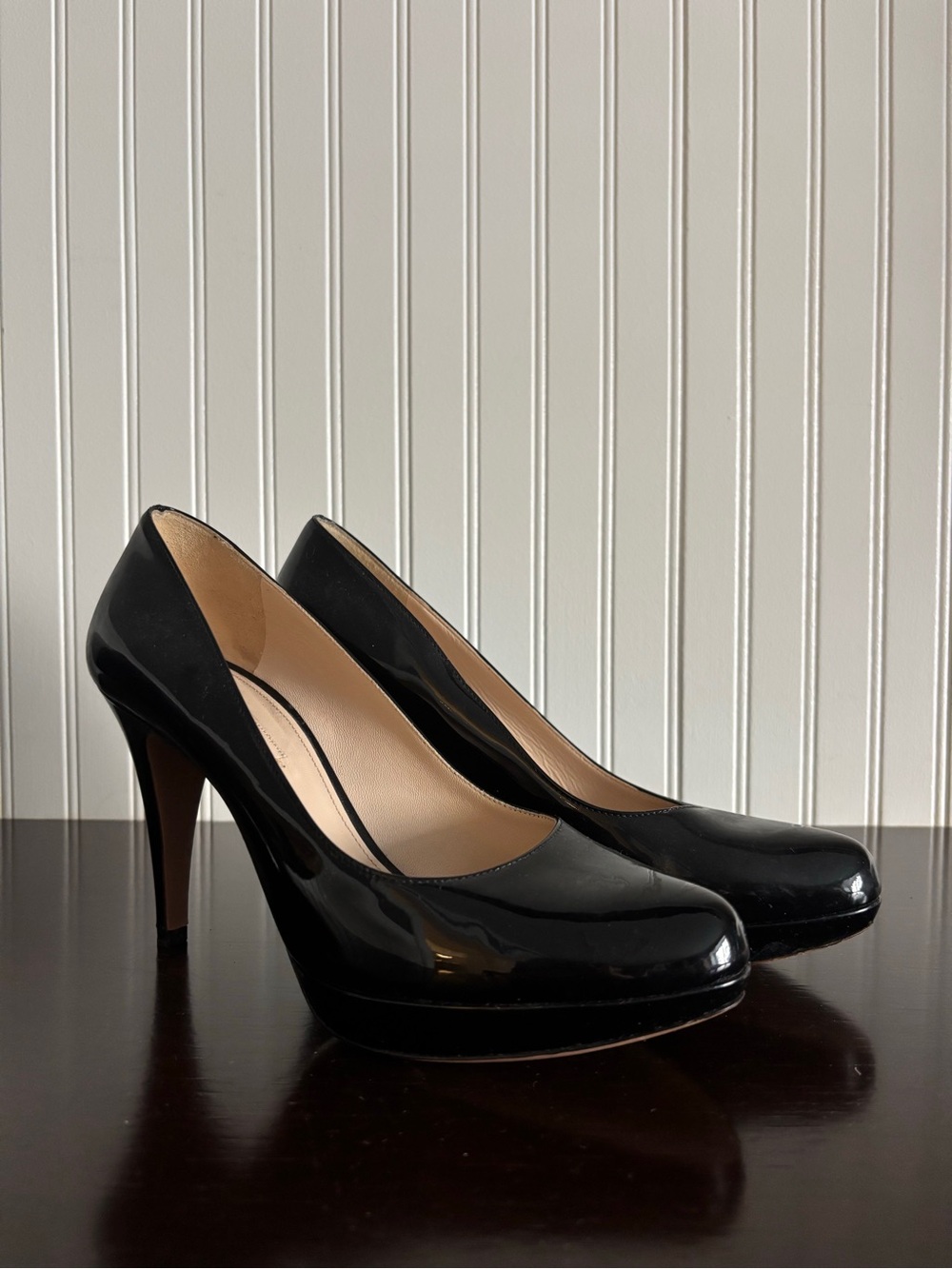 Prada Black Patent Leather High Heel Pumps
